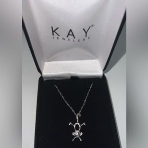 Kay’s Diamond Monkey Necklace Sterling Silver 18"